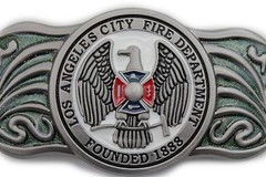 Men Women Silver Metal Fashion Belt Buckle Los Angeles LA Fire Department 1888