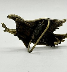 1979 Eagle Brass/enamel Belt Buckle by Great American Buckle Co – Serial #H506