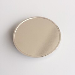 Bright Silver Round Blank Custom Belt Buckle