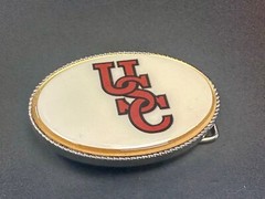 USC University Of Southern California Led Flashing Belt Buckle W/ Fresh Battery!