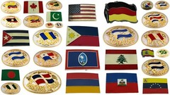 Flag Belt Buckles Men Unisex Metal Silver Gold Women North South America Us New