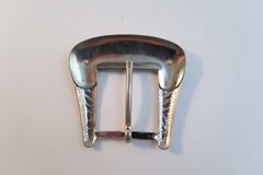 Vintage Silver and Gold Belt Buckle Made in Taiwan 2.5&Prime; Tall