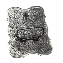 SILVER CROSS Filigree vintage metal belt buckle iconic faith religious