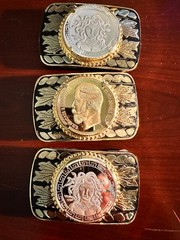 Odysseus Anonymous Mint Silver 24K Gold Belt Buckle Medusa of Gorgon Belt Buckle