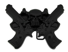 Skull Belt Buckle Vintage Crossbones Silver Metal Fashion Gothic Usa Tattoo Mens