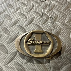 Vintage Snap On Tools Solid Brass Belt Buckle BTS SPP-455 Retro USA Work Wear