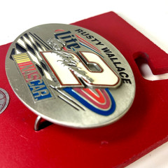 Rusty Wallace #2 Miller Lite Belt Buckle Limited Edition #2888 Pure Pewter 3&Prime;