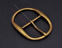MEN HUGE LONG BRASS PLATED CENTER BAR LEATHERCRAFT BELT BUCKLE REPLACEMENT 50MM
