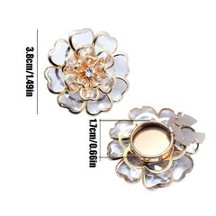 Vintage Fancy Decorative Metal Flower Shaped | Shirt Suit Button Cover For Women