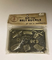 HOBBY American’s R/C’ers Belt Buckle Antique Bronze Vintage NIP