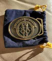 1984 Sacramento Police Olympics Beltbuckle, Vintage Unsued. Solid Brass.