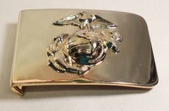 Vintage USMC Solid Brass Belt Buckle – Marine Corps Made In USA-Signed KIGI