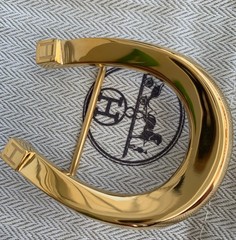 Hermes Buckle Waist Belt 38mm Gold Hermès Fer à Cheval horseshoe-shaped