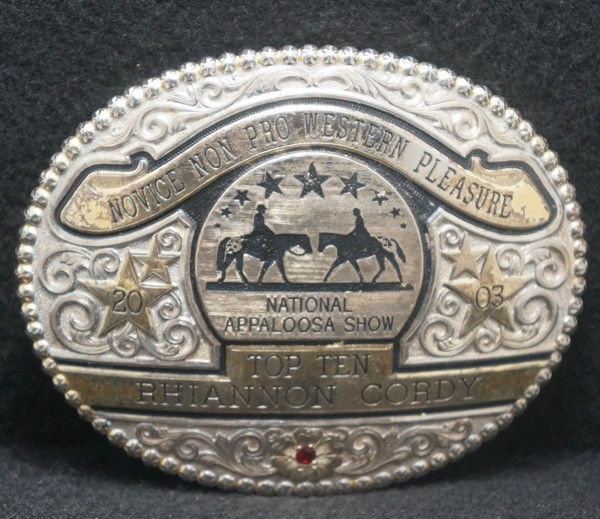 XC09126 VINTAGE 2003 **NON PRO WESTERN PLEASURE** TOP TEN TROPHY BELT BUCKLE