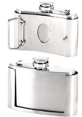Flask Belt Buckle Gothic Tribal Chrome Western Silver Halloween Tattoo Topac Gun
