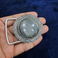 Petoskey Stone Belt Buckle Natural Fossil Coral Western Cowboy Belt Buckle