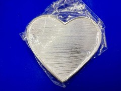 Beautiful Heart Shaped Textured Silver Color Ladies Soaked Project Belt Buckle