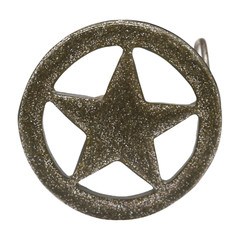 Men Women Belt Buckle Silver Metal Texas Lone Star Glitter Sparkling TX Cowboys