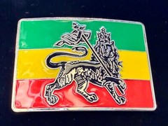 Rastafarian Lion Judah Flag Reggae Rasta African Jamaican Reggae Belt Buckle