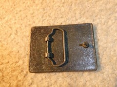 Vintage 1970s Brass 41 Lincoln Continental Car Belt Buckle 3 1/4&Prime; Wide