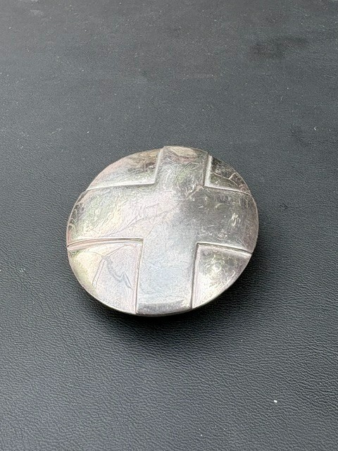 Robert Lee Morris Studio 925 Sterling Silver Cross Design Belt Buckle