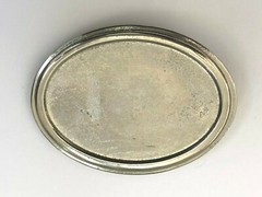 Designer Oval Shiny Silver Toned 4&Prime; Belt Buckle Blank ~ dana michelle & co ~ New