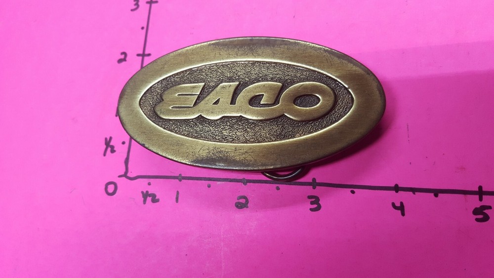 VINTAGE OVAL ESCO USA looks like original w/ware BRASS Belt Buckle Rare
