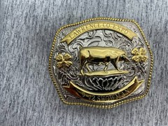 4H 4-H Trophy Belt Buckle For Swine, Pigs, Sows, Boar 3.5” X 3” Engraved