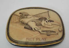 Belt Buckle Tennis Themed Humorous Belt Fits 1.5&Prime; Width Belt