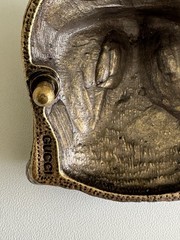 Gucci Animal Head Metal Belt Buckle Gold/Bronze Tone Western Fits 1.5 in