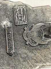 Bald Eagle Belt Buckle 1983 Great American Buckle Co. Solid Pewter Made in USA