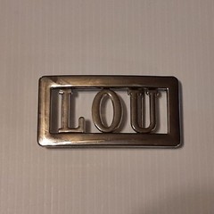 LOU Name Belt Buckle -Put your name or word on Buckle