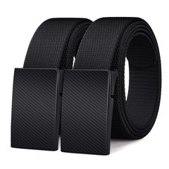 MACBORO 2-Pack TSA Approved Hypoallergenic Size 43 (Fits Waist 35-40）, Black