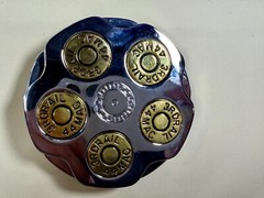 3RDRAIL Magnum 44 Revolver Gun Shell Bullet Moving Collectors Belt Buckle