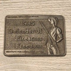 Choice – Vintage Belt Buckle; NRA; Operation Desert Storm; Vietnam; Hunting