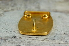 Wisconsin Ducks Unlimited belt buckle gold tone