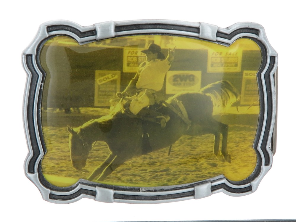 Cowboy Rodeo Horse Riding Enamel Metal Belt Buckle