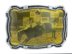 Cowboy Rodeo Horse Riding Enamel Metal Belt Buckle