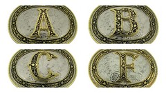 Vintage Styles Initial Letter a z Belt Buckle Western Cowboy Cowgirl rodeo Texas