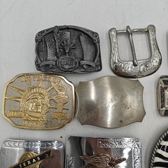 Vintage Belt Buckle LOT OF 13 – Mixed Metals Western Eagle Harley Aztec Mens