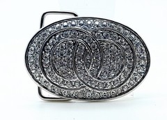 Fashion Men Women western classic Belt Buckle Silver Metal crystal rhinestones 8