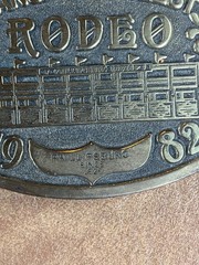 1982 Kansas&rsquo; Biggest Rodeo Phillipsburg Kansas Brass Belt Buckle Sample