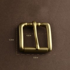 1PC Replacement Roller Belt Buckle 4CM Internal Width Solid Brass Single Prong