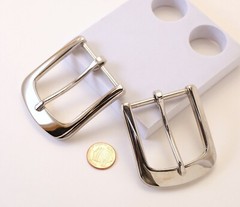 New man/women 1 1/2&Prime; 38mm pin buckle(#T1) shinny nickel color finish USA