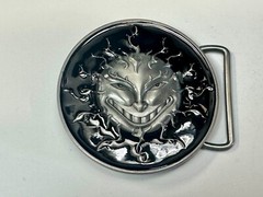 Falling Evil Sun Face – Solar Flare Black Color Belt Buckle By Buckle Rage
