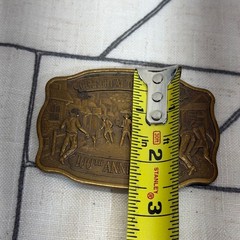 Historic Providence Mint Belt Buckle OS Gold Gunfight at the OK Corral 1981 Vtg