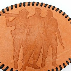 Military Soldiers Belt Buckle Leather Viet Nam Veterans Marines Army Vintage