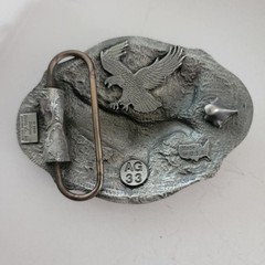 Vintage 1998 Siskiyou Pewter 3 Dimensional Eagle Belt Buckle AG33