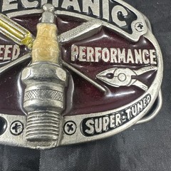1982 mechanic Belt Buckle The Great American USA 853 Hi Power Super Tuned