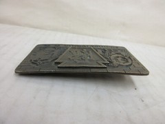 1970s Davos Pennsylvania Railroad Locomotive & Train Brass Fashion Belt Buckle